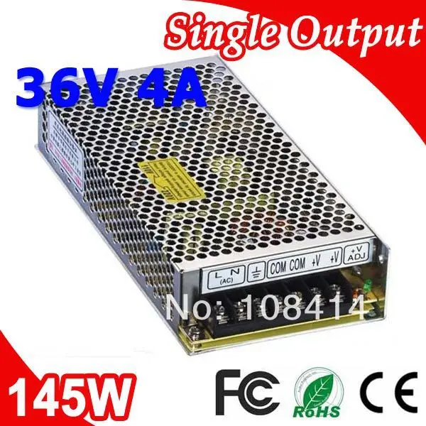S-145-36 LED Импульсный источник питания трансформатор 145W 36V DC 4A выход | Обустройство