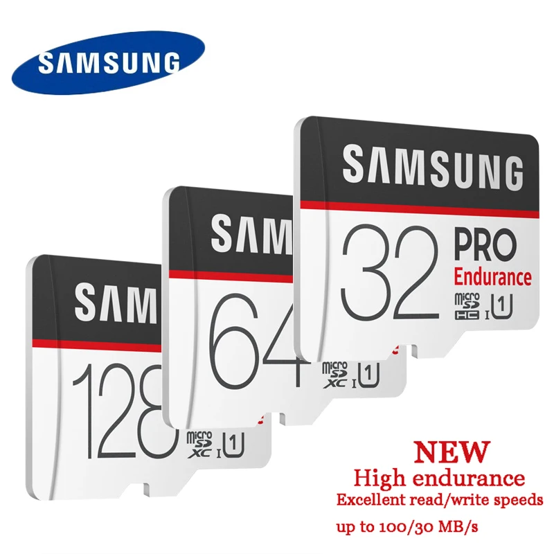SAMSUNG PRO Endurance Micro SD Card 128GB 64GB 32GB Class10 SDHC SDXC UHS-1 Memory Microsd TF Card 100MB With Adapter
SAMSUNG PRO Endurance Micro SD Card 128GB 64GB 32GB Class10 SDHC SDXC UHS-1 Memory Microsd TF Card 100MB With Adapter