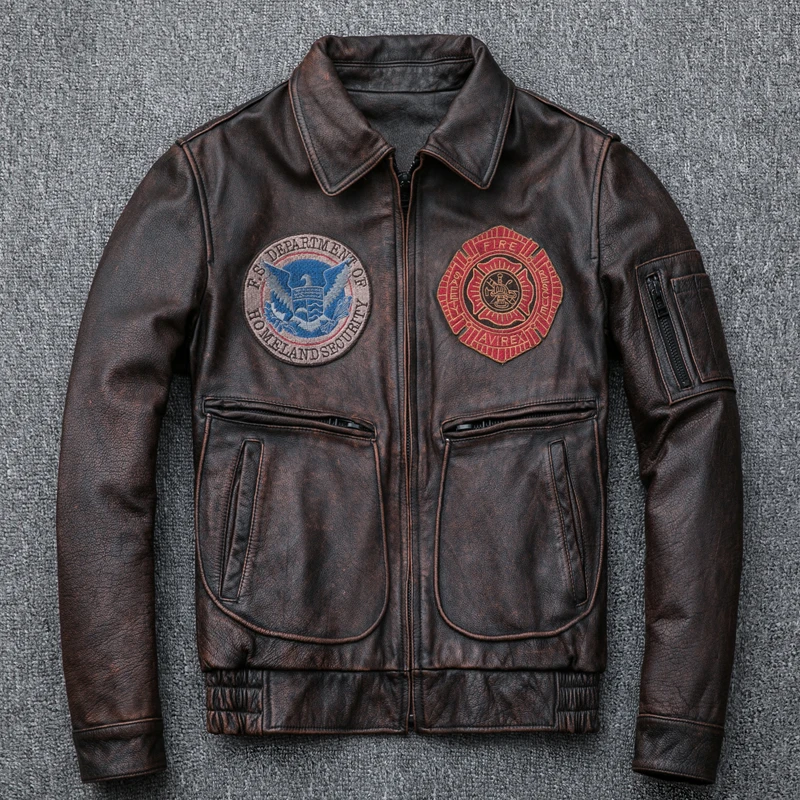 Free Shipping Dark Brown Vintage Genuine Leather Jacket,Cow Skin Water Washing Vintage Motorcycle Leather Coat
Free Shipping Dark Brown Vintage Genuine Leather Jacket,Cow Skin Water Washing Vintage Motorcycle Leather Coat