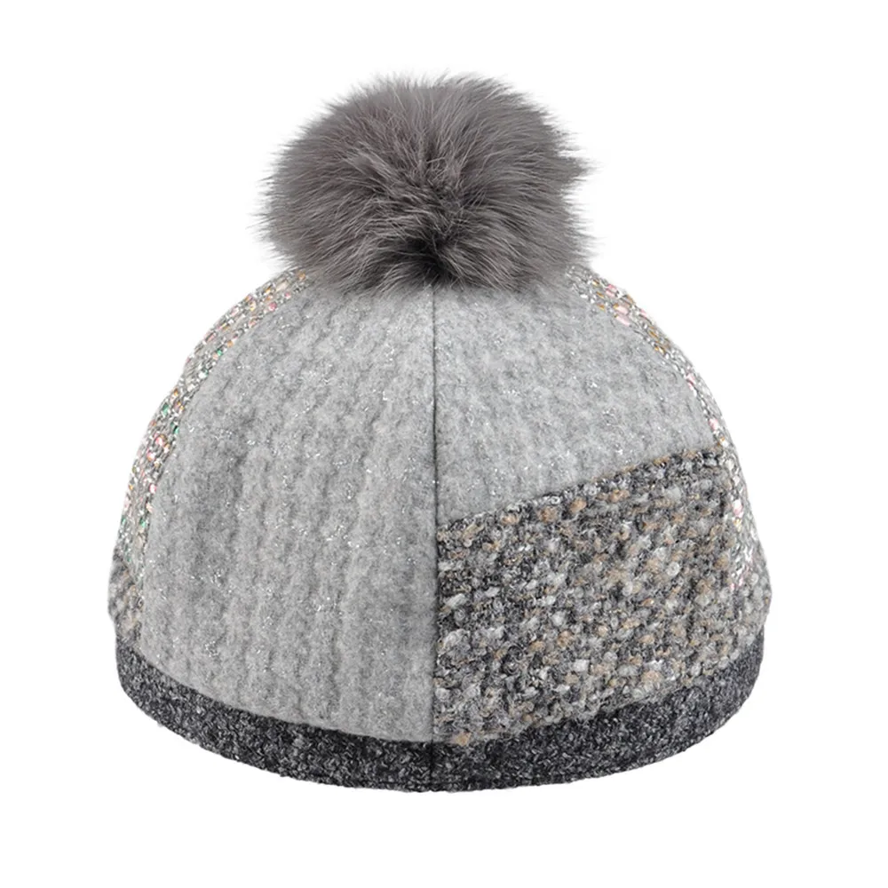 Kenmont Autumn Winter Women Beret Hat Ladies Woolen Sports Visor Cap Fox Fur Ball Adjustable Patchwork 2452
Kenmont Autumn Winter Women Beret Hat Ladies Woolen Sports Visor Cap Fox Fur Ball Adjustable Patchwork 2452