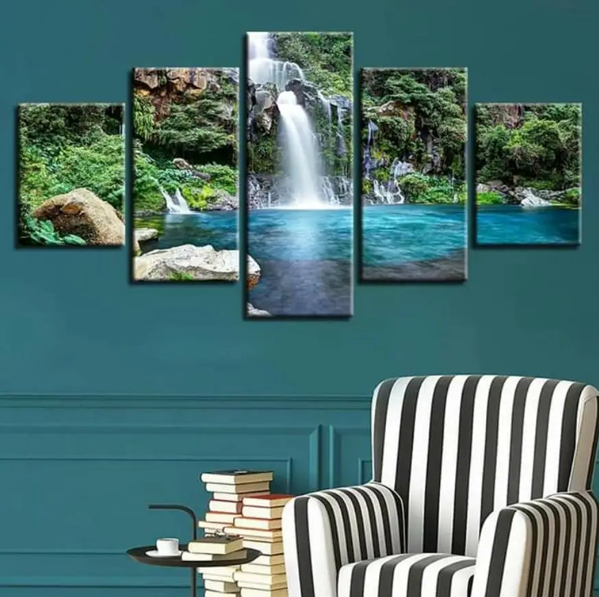 5 Pcs Waterfall Painting Modern Home Decor Canvas Art Mountain Scenery Pictures Wall Artwork HD Printed Poster Artwork(No Frame)
5 Pcs Waterfall Painting Modern Home Decor Canvas Art Mountain Scenery Pictures Wall Artwork HD Printed Poster Artwork(No Frame)