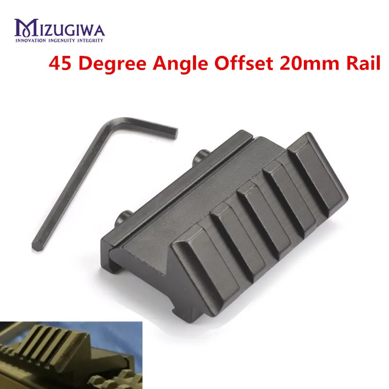 MIZUGIWA Tactical 4 Slot One Side 45 Degree Angle Offset 20mm Rail Mount for Weaver Picatinny Rail Caza Hunting Accessories
MIZUGIWA Tactical 4 Slot One Side 45 Degree Angle Offset 20mm Rail Mount for Weaver Picatinny Rail Caza Hunting Accessories