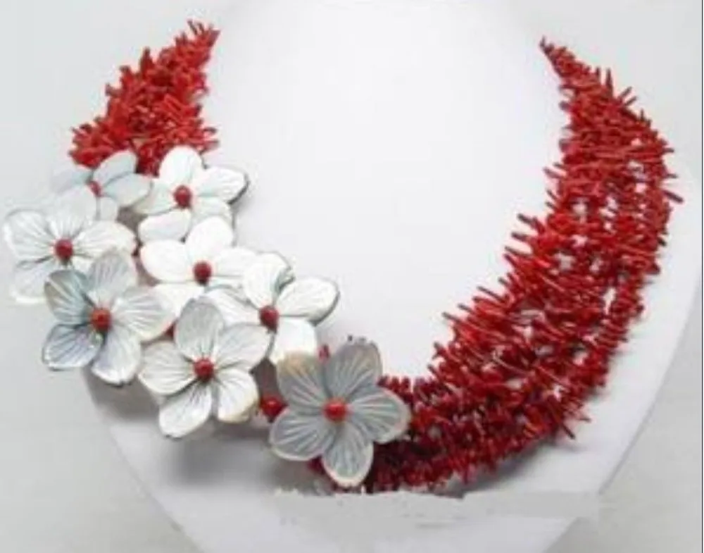 Charming !!! natural red coral shell flower necklace^^^@^Noble style Natural Fine jewe FREE SHIPPING
Charming !!! natural red coral shell flower necklace^^^@^Noble style Natural Fine jewe FREE SHIPPING