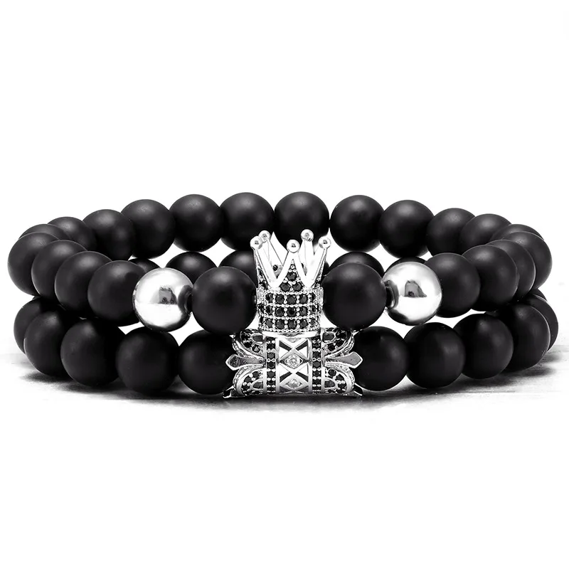 2 pieces / set of new classic ball crown men's bracelet natural stone beaded bracelet ladies men's fashion jewelry gifts
2 pieces / set of new classic ball crown men's bracelet natural stone beaded bracelet ladies men's fashion jewelry gifts