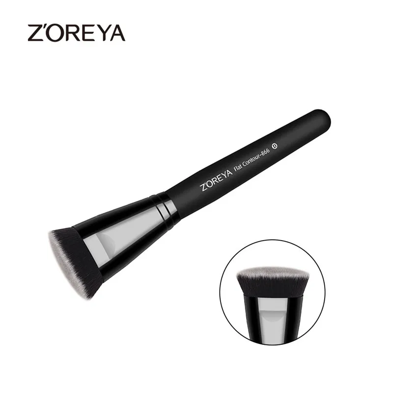 ZOREYA Brand Single Black Flat Contour Makeup Brush Dense Synthetic Hair High Quality Ferrule Professional Make Up Tools
ZOREYA Brand Single Black Flat Contour Makeup Brush Dense Synthetic Hair High Quality Ferrule Professional Make Up Tools