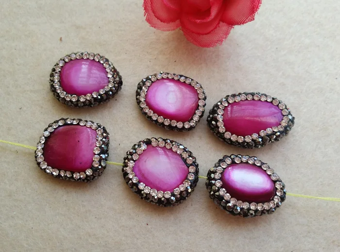 10Pcs Natural Shell Druzy Beads With Pave Rhinestone Crystal Connector Spacer Bead For DIY Making Bracelet necklace Jewelry BD10
10Pcs Natural Shell Druzy Beads With Pave Rhinestone Crystal Connector Spacer Bead For DIY Making Bracelet necklace Jewelry BD10