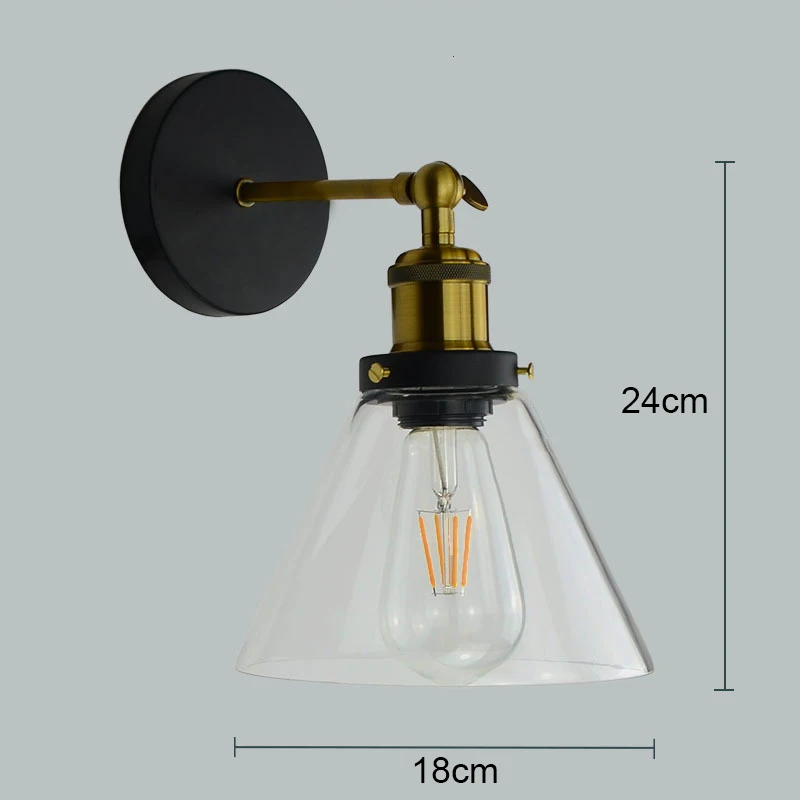 Vintage Wall Lamp Antique Clear Glass Wall Lights Retro Industrial Lamp Single-head Bedroom Bedside Lamp Living Room Lights E27
Vintage Wall Lamp Antique Clear Glass Wall Lights Retro Industrial Lamp Single-head Bedroom Bedside Lamp Living Room Lights E27