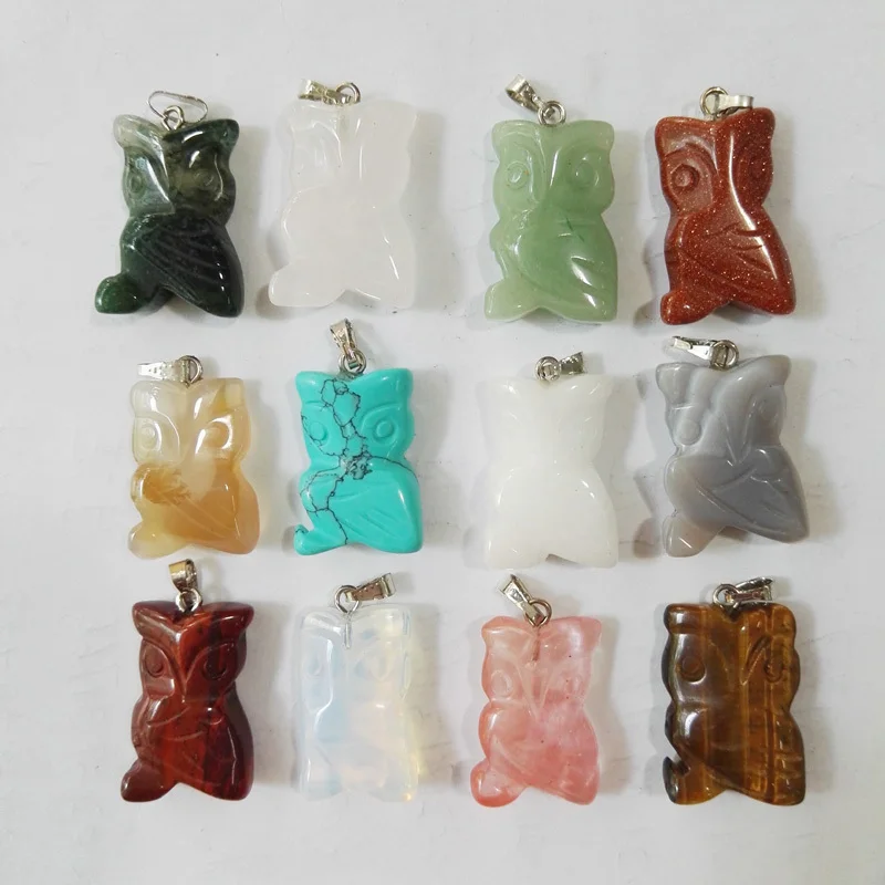owl natural stone pendants for jewelry making mixed animal Artificial carving Necklaces 12pc/lot free shipping wholesale
owl natural stone pendants for jewelry making mixed animal Artificial carving Necklaces 12pc/lot free shipping wholesale