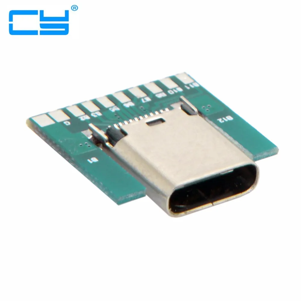 DIY 24pin USB-C USB 3.1 Type C Male & Female Plug & Socket Connector SMT type with PC Board 1 set
DIY 24pin USB-C USB 3.1 Type C Male & Female Plug & Socket Connector SMT type with PC Board 1 set