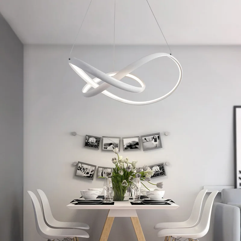 Modern Flower LED Pendant Light Dining Room Kitchen Bedroom Study White Aluminum Acrylic Droplight | Лампы и освещение