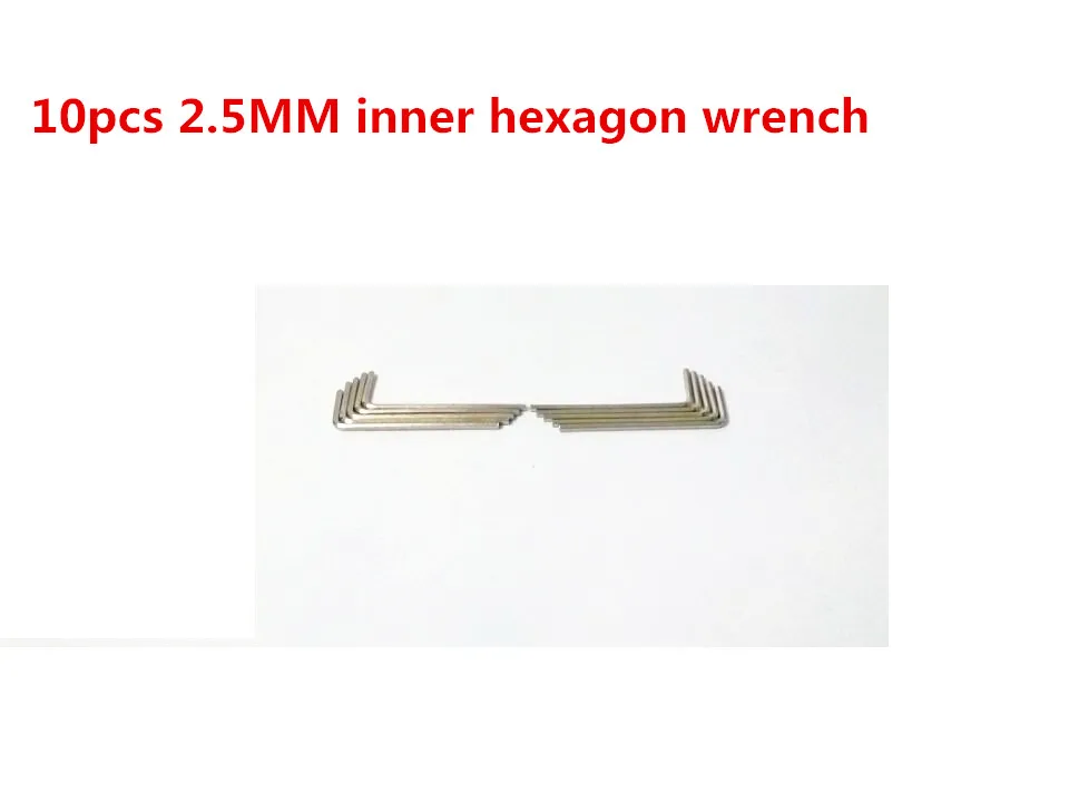 10Pcs 2.5mm L-type Inner Hexagon Wrench Silver wrench for rc frame srews M3*8 M3*10 SCREWS
10Pcs 2.5mm L-type Inner Hexagon Wrench Silver wrench for rc frame srews M3*8 M3*10 SCREWS