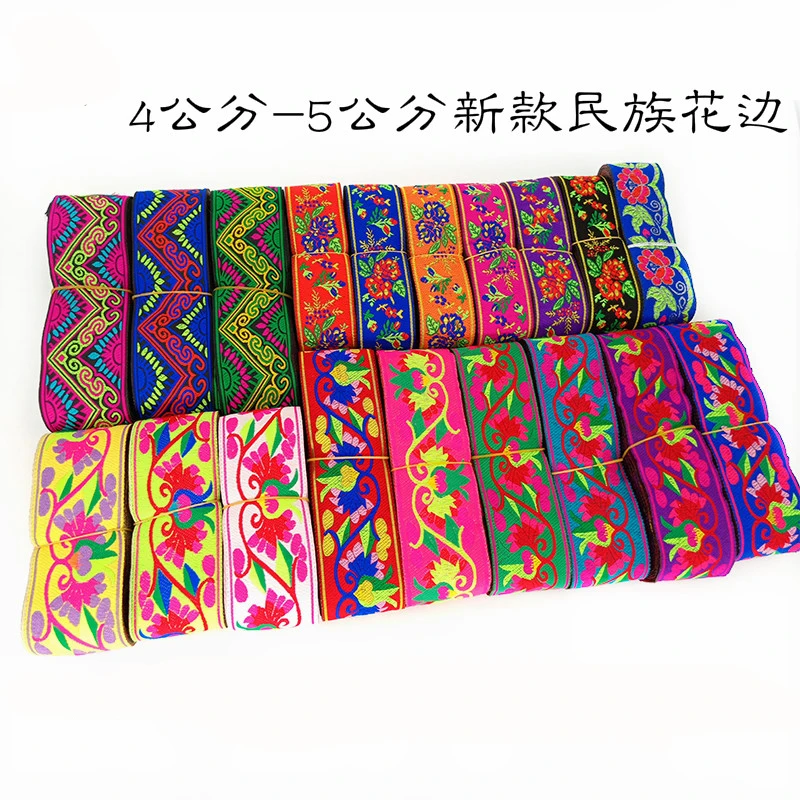 MIX 2" 5CMx8YD High quality luxury Colored flowers webbing National wind embroidery lace Polyester Woven Ribbon DIY Acces
MIX 2" 5CMx8YD High quality luxury Colored flowers webbing National wind embroidery lace Polyester Woven Ribbon DIY Acces