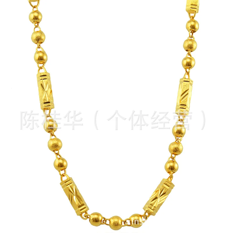 OMHXFC Wholesale European Fashion Male Party Wedding Gift Long 50cm Wide 7mm Beads Cylinder Real 24KT Gold Chain Necklace NL60
OMHXFC Wholesale European Fashion Male Party Wedding Gift Long 50cm Wide 7mm Beads Cylinder Real 24KT Gold Chain Necklace NL60