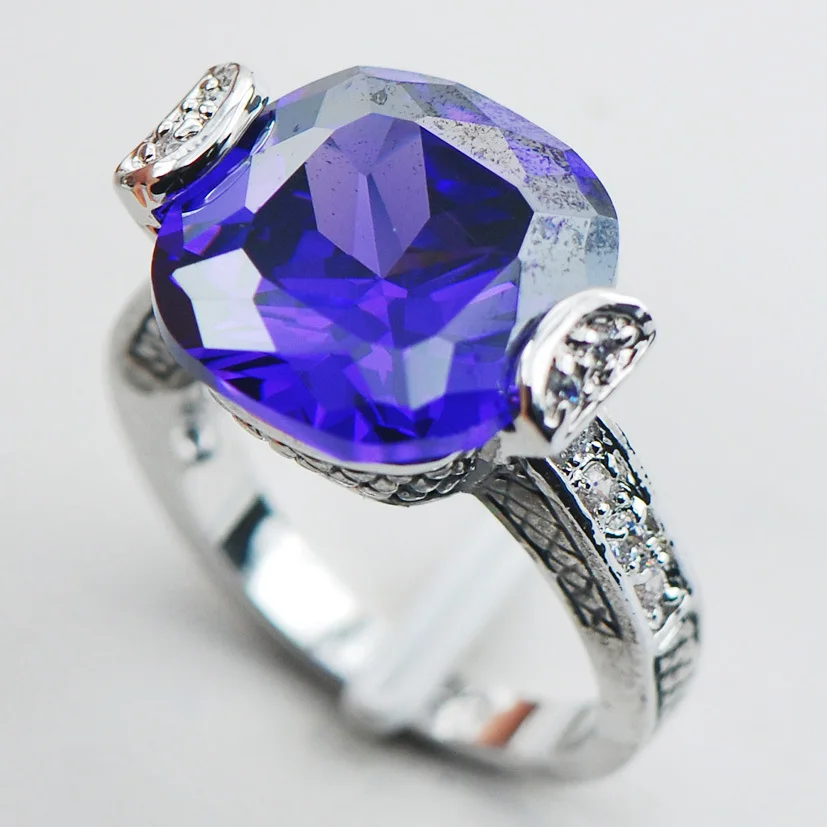 Purple Crystal Zircon White Crystal Zircon 925 Sterling Silver Ring Size 6 7 8 9 10 F1073
Purple Crystal Zircon White Crystal Zircon 925 Sterling Silver Ring Size 6 7 8 9 10 F1073