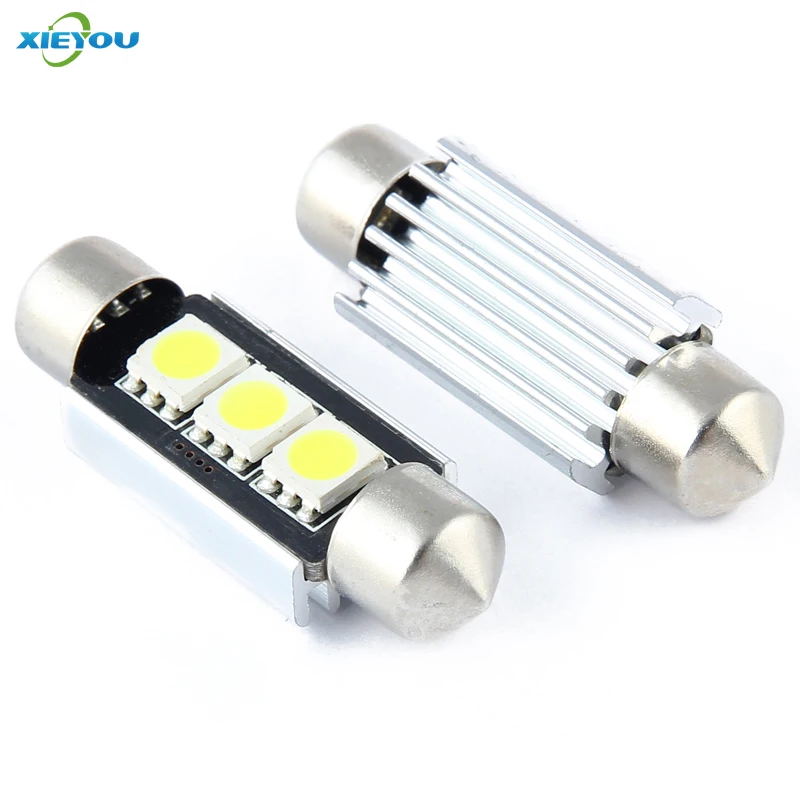 2 шт. Автомобильные светодиодные лампы 39 мм C5W 3 SMD 12 В|car light|c5w error freeled c5w canbus |