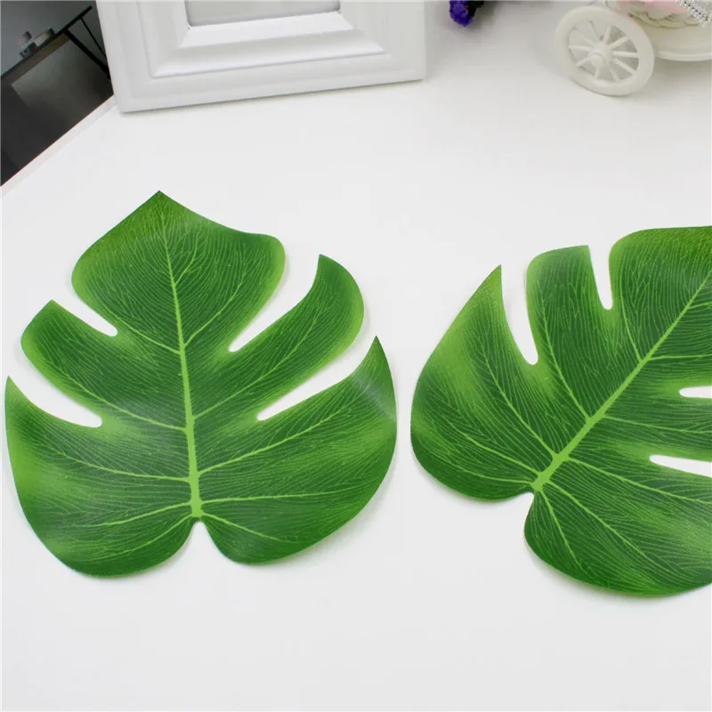 10 шт./лот Monstera листьев поддельные листья искусственный тропический зеленый