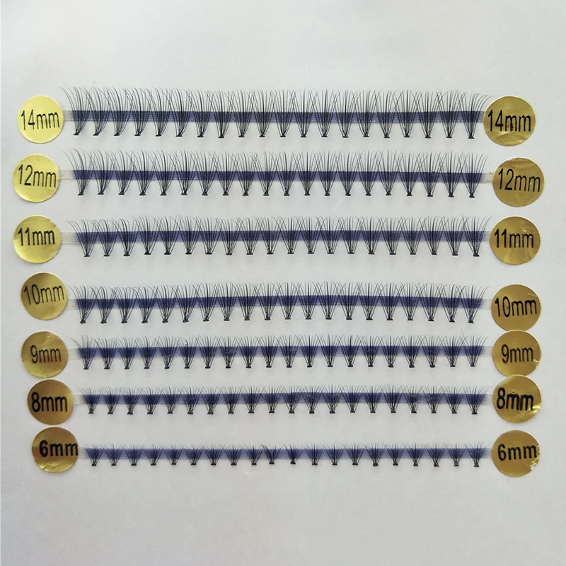 16000 шт/лоток оптом 0.10C 10P 6.8.9.10.11.12.14 мм кластер Отдельные Накладные ресницы