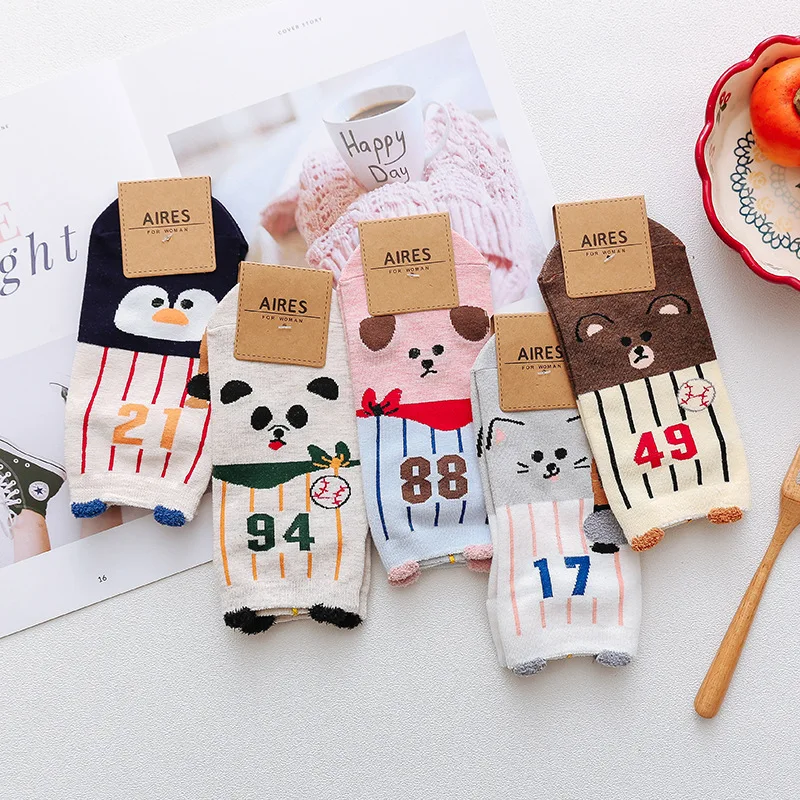 5pairs Fashion Soft Summer Cartoon Women Ankle Socks Cute Animal Cotton Socks Spring Autumn New Lovely Boat Socks
5pairs Fashion Soft Summer Cartoon Women Ankle Socks Cute Animal Cotton Socks Spring Autumn New Lovely Boat Socks