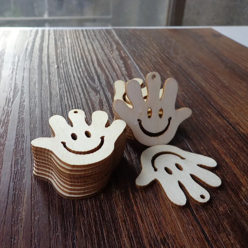 50pcs Lovely Smile Hand Shape Laser Cut Wooden Pendant Scrapbooking Card Making Natural Wood Flatbacks Embellishments Supply
50pcs Lovely Smile Hand Shape Laser Cut Wooden Pendant Scrapbooking Card Making Natural Wood Flatbacks Embellishments Supply
