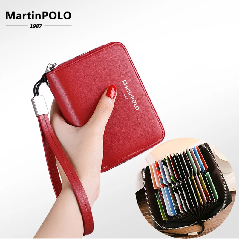 MartinPOLO Genuine Leather Wallet for Women Business credit card holder RFID card protection ID Holder 30 Cards Purse MP4001
MartinPOLO Genuine Leather Wallet for Women Business credit card holder RFID card protection ID Holder 30 Cards Purse MP4001