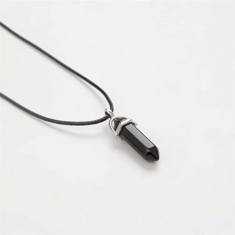 Hot Hexagonal Column choker Necklace Natural Crystal Pendants Stone Leather chokers Necklace For Women Fashion Jewelry
Hot Hexagonal Column choker Necklace Natural Crystal Pendants Stone Leather chokers Necklace For Women Fashion Jewelry