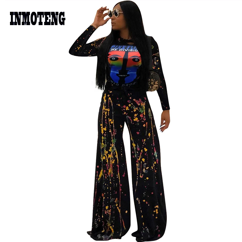 INMOTENG Women New 2019 Spring Long Sleeve Cartoon Printed Tee Top Straight Loose Long Pants Suits 2pcs Set Tracksuit Outfits
INMOTENG Women New 2019 Spring Long Sleeve Cartoon Printed Tee Top Straight Loose Long Pants Suits 2pcs Set Tracksuit Outfits