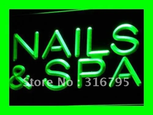 Светодиодные неосветодиодный световые выключатели i356 Nails & Spa для салона красоты