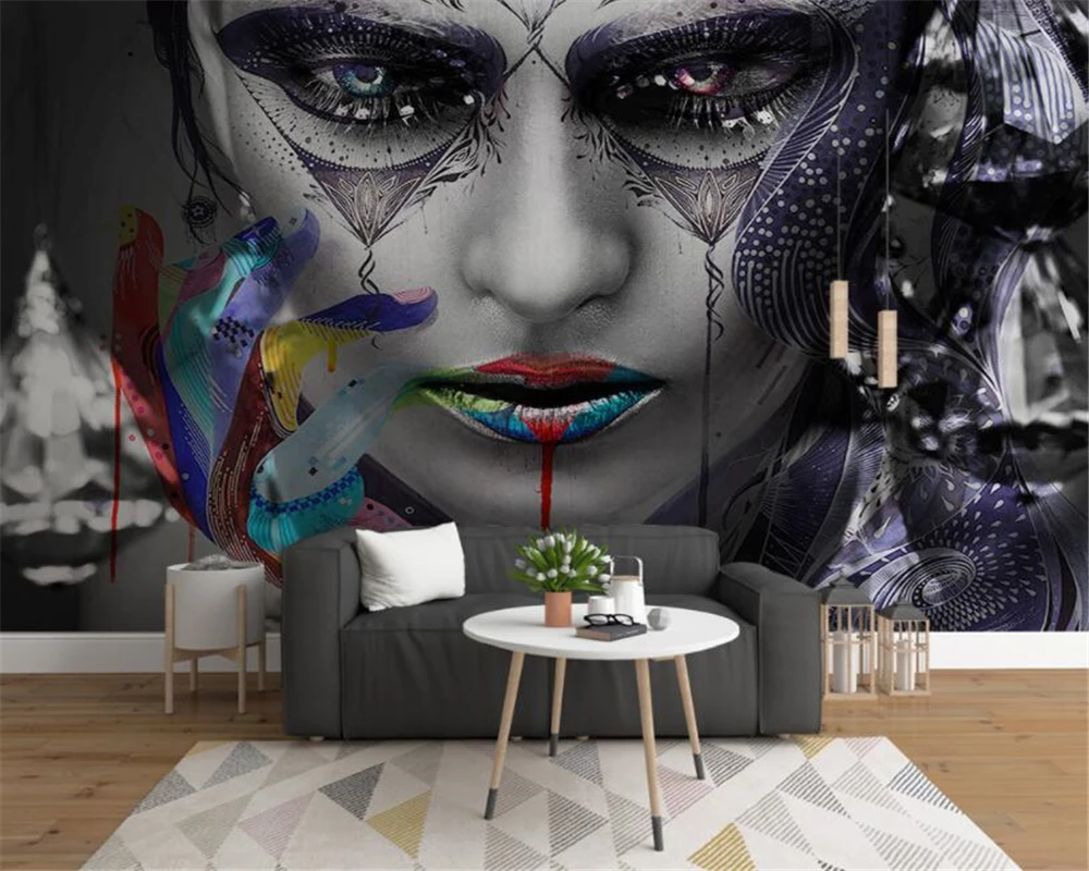 Beibehang Custom wallpaper modern minimalist Graffiti bright sexy beauty abstract wall painting living room bedroom 3d wallpaper
Beibehang Custom wallpaper modern minimalist Graffiti bright sexy beauty abstract wall painting living room bedroom 3d wallpaper