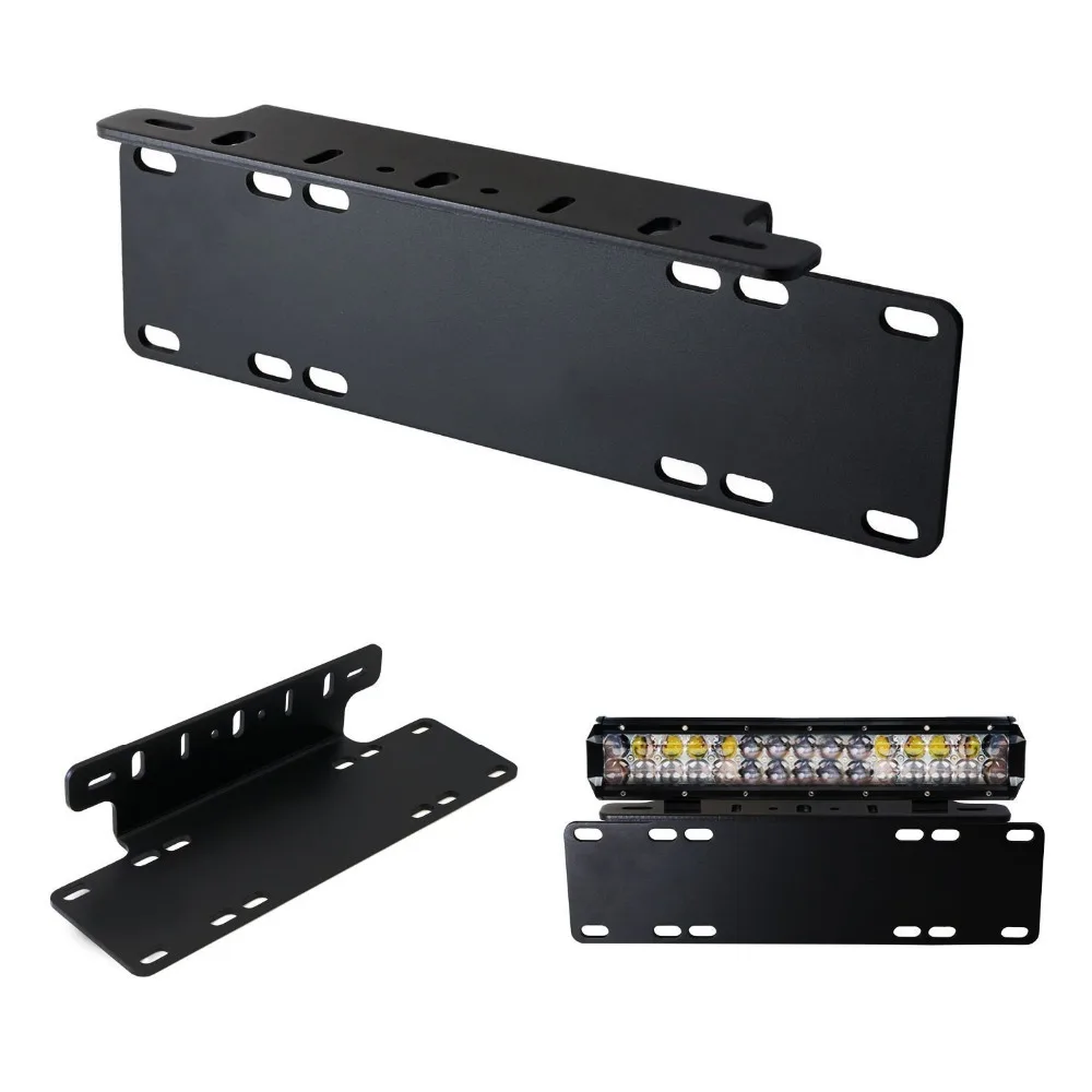 

Universal Front Bumper License Plate Mounting Bracket Holder For Offroad LED Driving Work Light Bar Truck SUV 4x4 4WD