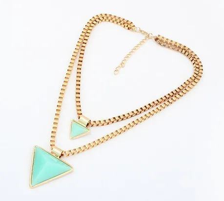 NEW Simple Alloy Necklace Women Trendy Colares Femininos Collares Women's Fashion Triangle Pendant Double Necklace & Pendants
NEW Simple Alloy Necklace Women Trendy Colares Femininos Collares Women's Fashion Triangle Pendant Double Necklace & Pendants