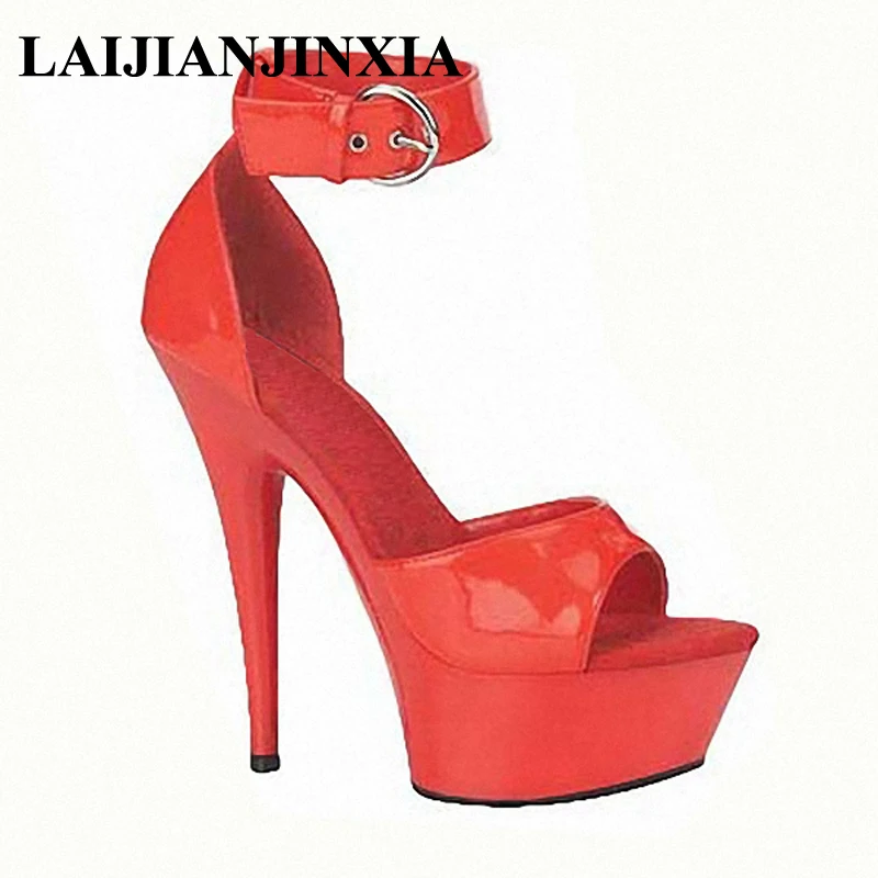 Women Sexy 15cm High-Heeled Shoes Ankle Strap Nightclub Dancing Shoes Open Peep Toe Sandals Pole Dance Shoes
Women Sexy 15cm High-Heeled Shoes Ankle Strap Nightclub Dancing Shoes Open Peep Toe Sandals Pole Dance Shoes