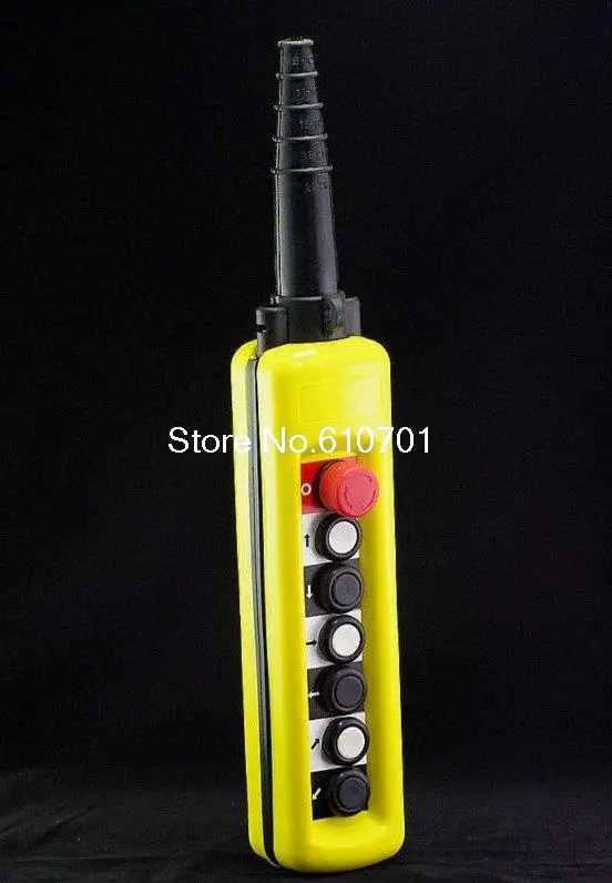One Speed Control Hoist Crane 6 Pushbuttons Pendant Control Station With Emergency Stop XAC-6713
One Speed Control Hoist Crane 6 Pushbuttons Pendant Control Station With Emergency Stop XAC-6713