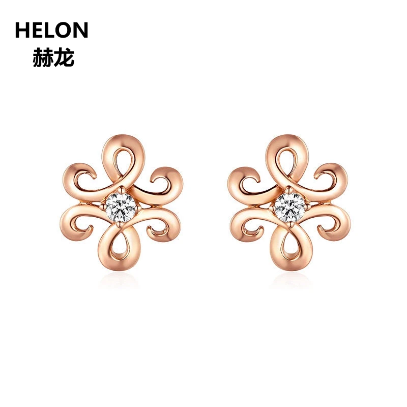 

0.07ct SI/H Full Cut Natural Diamonds Stud Earrings Women Solid 14k Rose Gold Earrings Fine Jewelry White Yellow Gold Optional