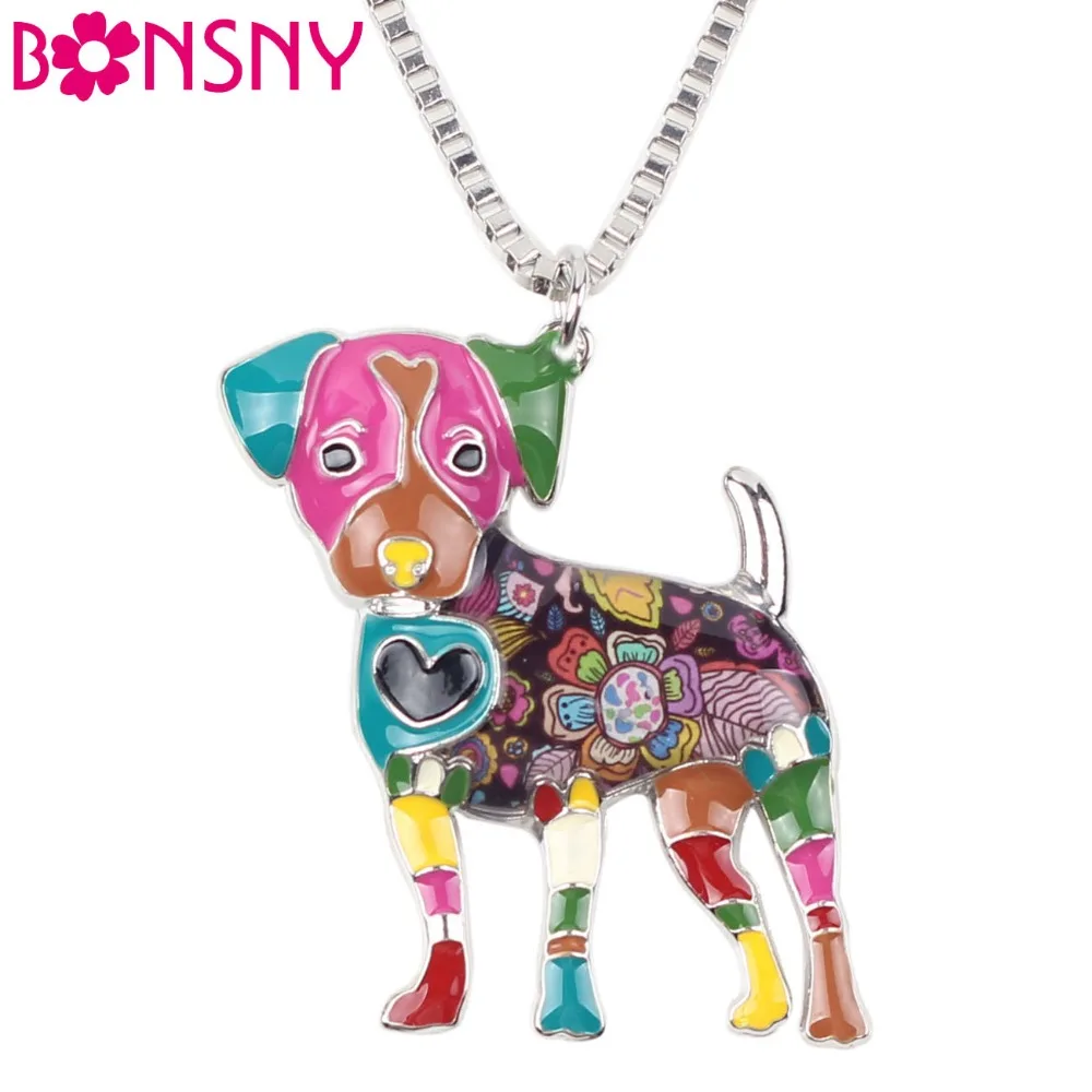 Bonsny Enamel Alloy Jack Russel Dog Necklace Pendant Chain Collar Choker Novelty Animal Jewelry For Women Girls Pet Lovers Gift
Bonsny Enamel Alloy Jack Russel Dog Necklace Pendant Chain Collar Choker Novelty Animal Jewelry For Women Girls Pet Lovers Gift