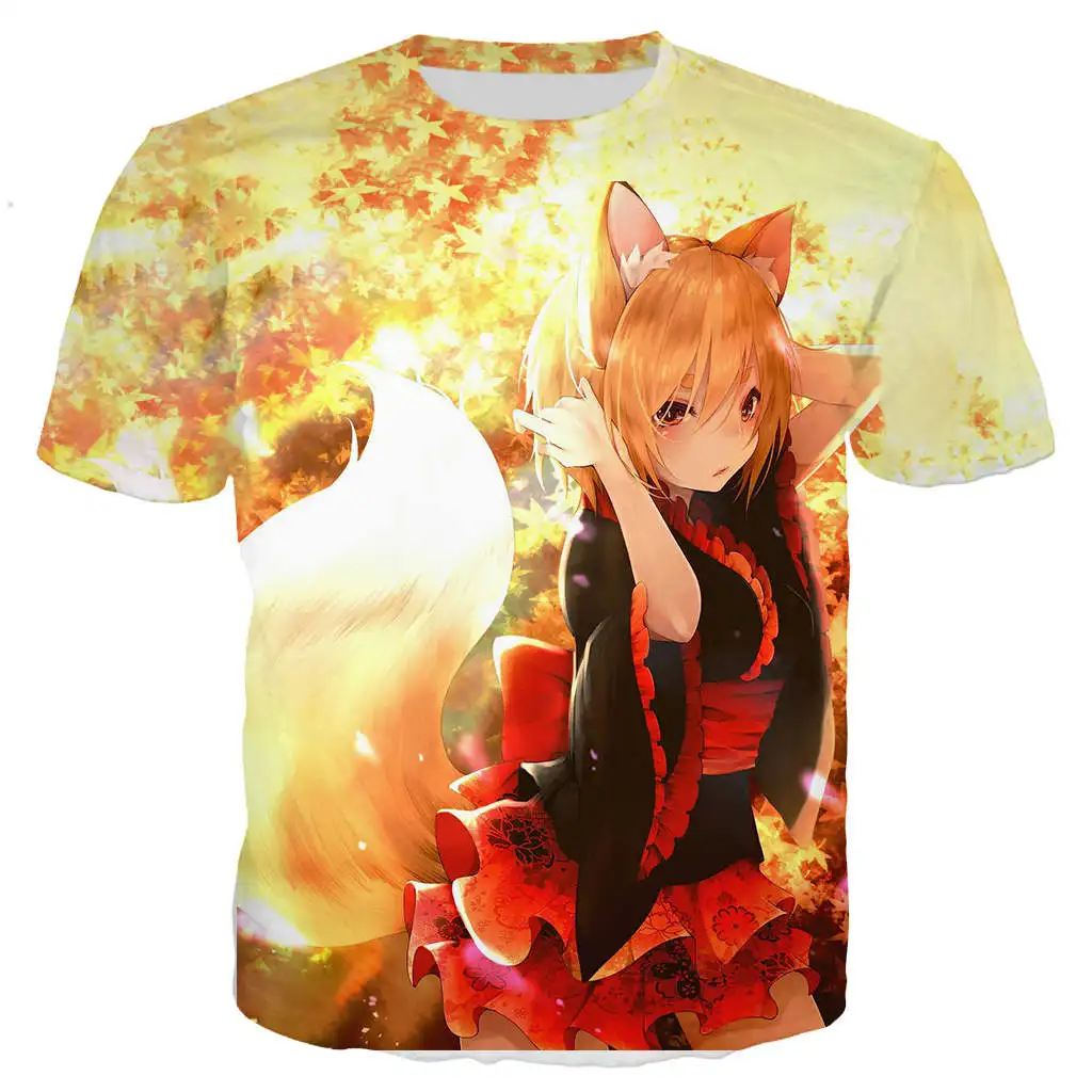New cool t shirt men/women Anime Neko cat Girl 3D printed t-shirts Short sleeve Harajuku style tshirt streetwear tops
New cool t shirt men/women Anime Neko cat Girl 3D printed t-shirts Short sleeve Harajuku style tshirt streetwear tops