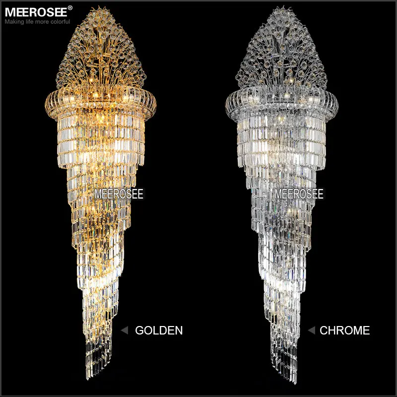 Luxurious Crystal Chandelier Elegant Golden Chrome Crystal Light Fixture Large Suspension Lamp for Living room Stair Lobby Hotel
Luxurious Crystal Chandelier Elegant Golden Chrome Crystal Light Fixture Large Suspension Lamp for Living room Stair Lobby Hotel
