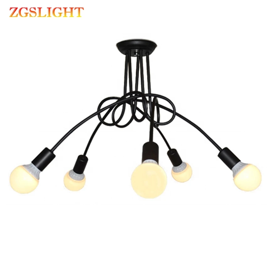 Industrial Loft A living room Bedroom Chandelier Ceiling Lamp With 5 heads (Black)
Industrial Loft A living room Bedroom Chandelier Ceiling Lamp With 5 heads (Black)