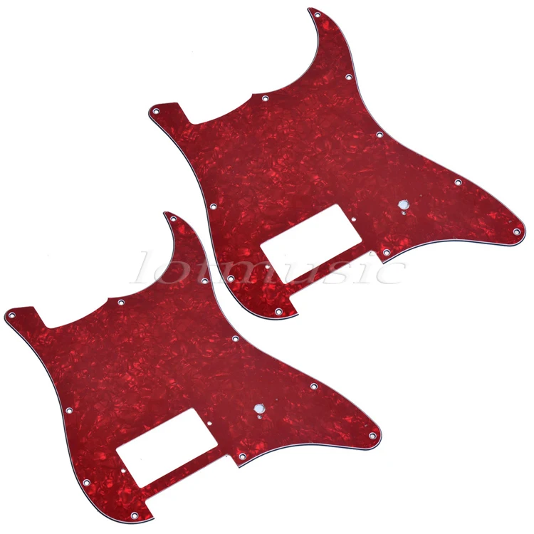 

2pcs 3Ply Red Pearl Pickguard With One Humbucker For Fender Strat Replacement