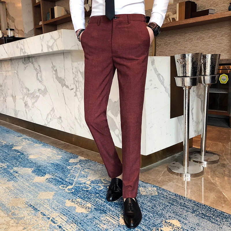 Pure Color Men Suit Pants Business Wedding Men Dress Pant Size S M L XL XXL XXXL 4XL Leisure Trousers men
Pure Color Men Suit Pants Business Wedding Men Dress Pant Size S M L XL XXL XXXL 4XL Leisure Trousers men