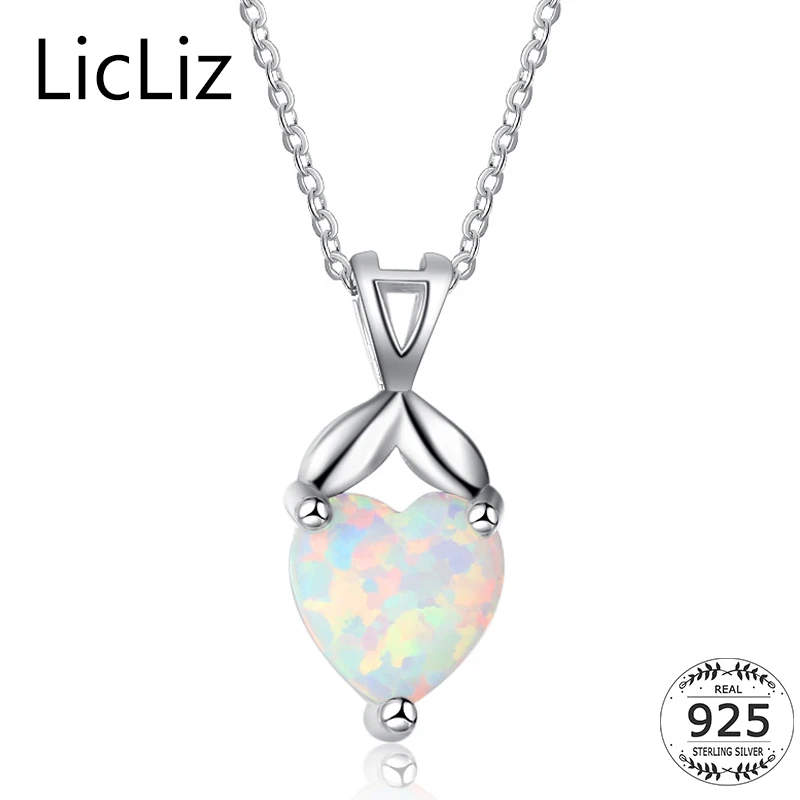 LicLiz 925 Sterling Silver Opal Necklace Heart Pendant Necklace Colar Women Dangle Gemstone Solitaire Necklace Chains LN0268
LicLiz 925 Sterling Silver Opal Necklace Heart Pendant Necklace Colar Women Dangle Gemstone Solitaire Necklace Chains LN0268