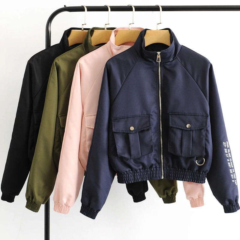 YNZZU Casual Style Women Letter print Bomber Jacket 2019 Autumn Zipper Pockets Long sleeve Outerwear Fashion Coat Female YO875
YNZZU Casual Style Women Letter print Bomber Jacket 2019 Autumn Zipper Pockets Long sleeve Outerwear Fashion Coat Female YO875