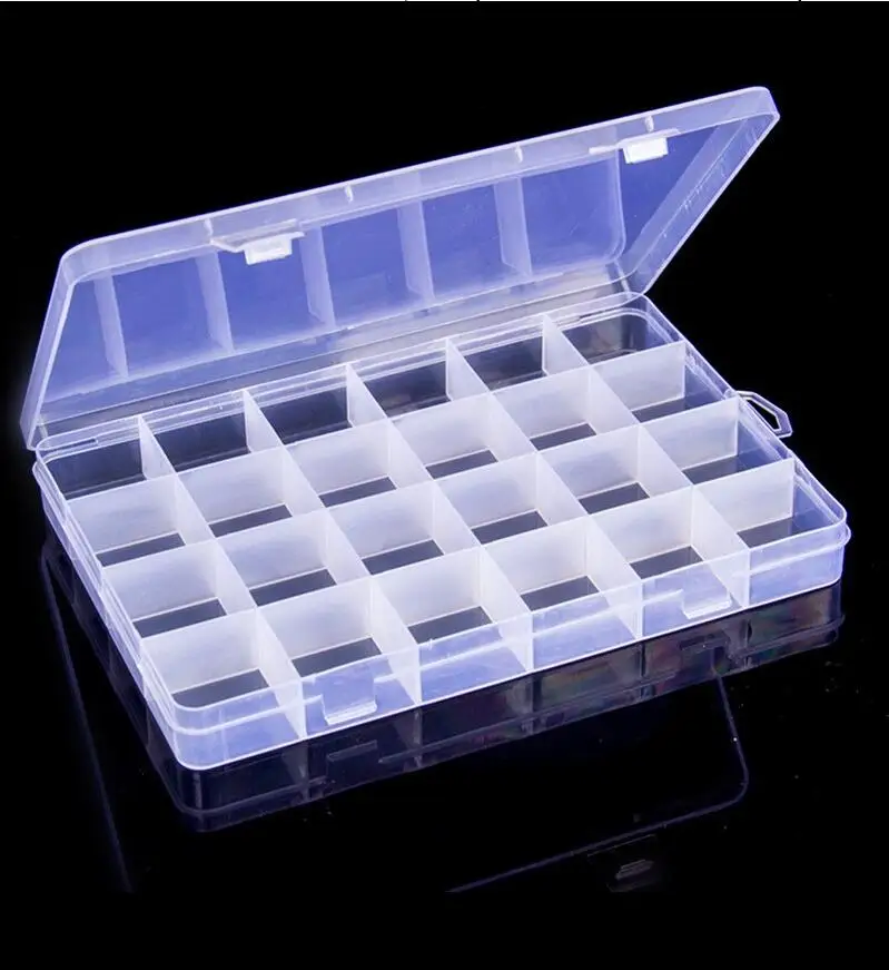 2018 New 100pcs Plastic 24 Compartment Storage Box Jewelry Earring Bin Case Container Storage box
2018 New 100pcs Plastic 24 Compartment Storage Box Jewelry Earring Bin Case Container Storage box