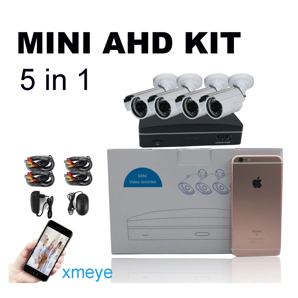 Super Mini 4ch AHD Digital Video Recorder DVR with 4pcs of 720P AHD Cameras & 15m Cables kit with free iCloud & APP Monitor
Super Mini 4ch AHD Digital Video Recorder DVR with 4pcs of 720P AHD Cameras & 15m Cables kit with free iCloud & APP Monitor