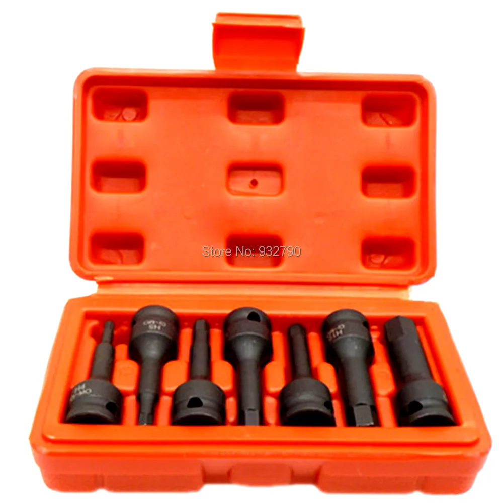 7pcs 3/8" Drive Spline Bit Impact Socket Set Air Impact Spline Bit Cr-Mo 60mm Long Hex Head H4 H5 H6 H7 H8 H10 H12 (4mm-12mm)
7pcs 3/8" Drive Spline Bit Impact Socket Set Air Impact Spline Bit Cr-Mo 60mm Long Hex Head H4 H5 H6 H7 H8 H10 H12 (4mm-12mm)