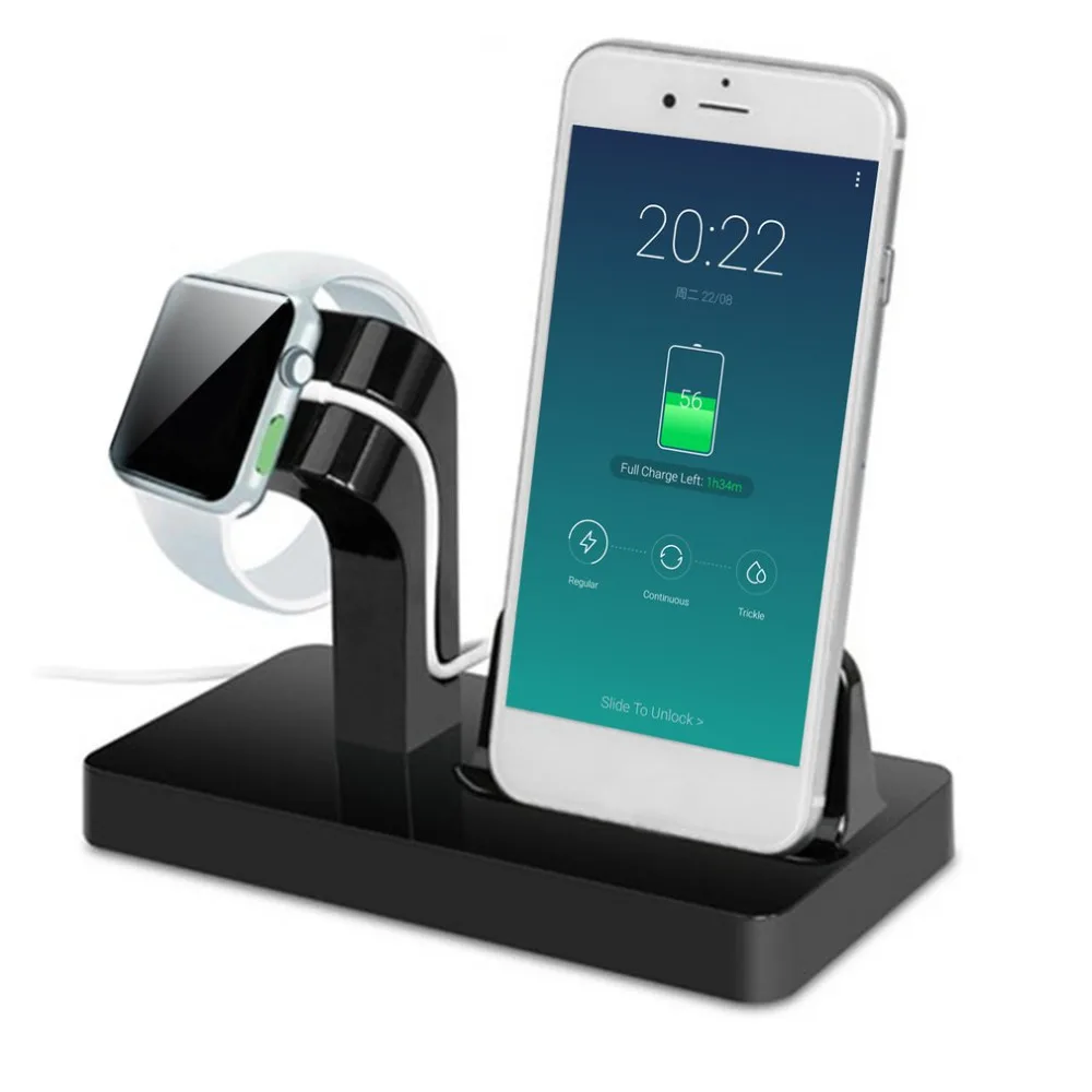 Зарядная док-станция 2 в 1 для Apple Watch Держатель зарядного устройства iPhone 6/6plus/6s/7plus