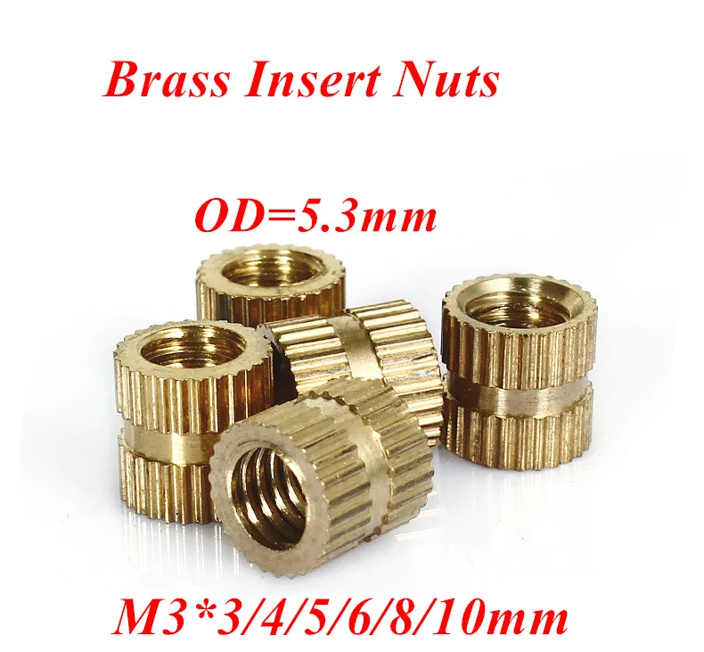 500pcs M3*4/5/6/8/10/12mm OD=5.3mm Brass Inserts Brass double pass Knurl Nut Embedded, Brass Knurled Injection molding Nuts
500pcs M3*4/5/6/8/10/12mm OD=5.3mm Brass Inserts Brass double pass Knurl Nut Embedded, Brass Knurled Injection molding Nuts