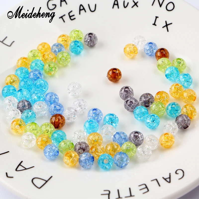 Acrylic Round Transparent Cracked Beads for jewelry Making Straight Hole beads for needlework Necklace bracelet women Gift
Acrylic Round Transparent Cracked Beads for jewelry Making Straight Hole beads for needlework Necklace bracelet women Gift