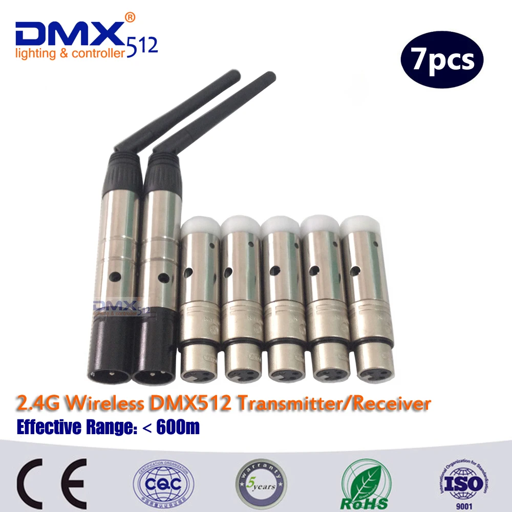 Dmx512 Освещение и контроллер Новые горячие продажи 2,4 ГГц беспроводной контроллер DMX 2 шт. передатчик и 5 шт. приемников.
Dmx512 Освещение и контроллер Новые горячие продажи 2,4 ГГц беспроводной контроллер DMX 2 шт. передатчик и 5 шт. приемников.