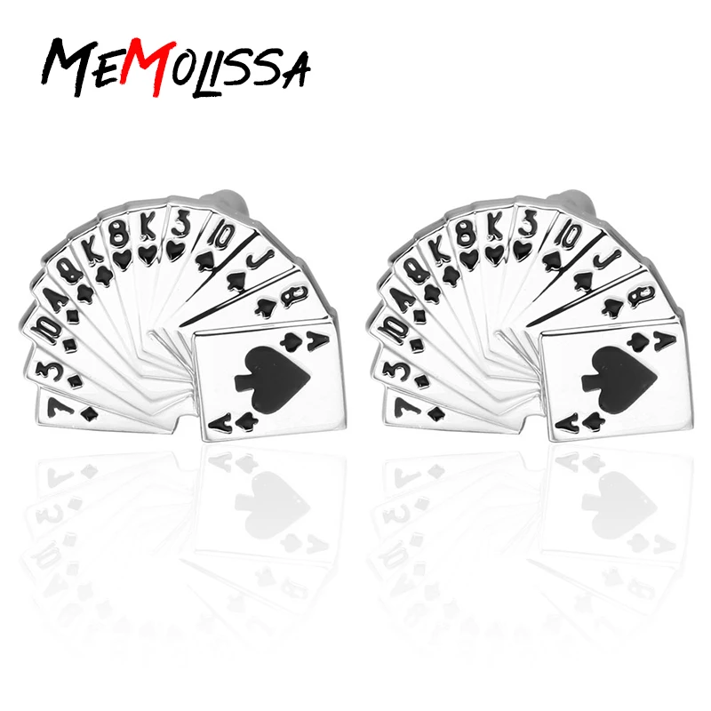 MeMolissa 3 Pairs Shipping Playing Card Cufflinks Wholesale&retail Novelty Casino Poker Design Quality Brass Material Best Gift
MeMolissa 3 Pairs Shipping Playing Card Cufflinks Wholesale&retail Novelty Casino Poker Design Quality Brass Material Best Gift