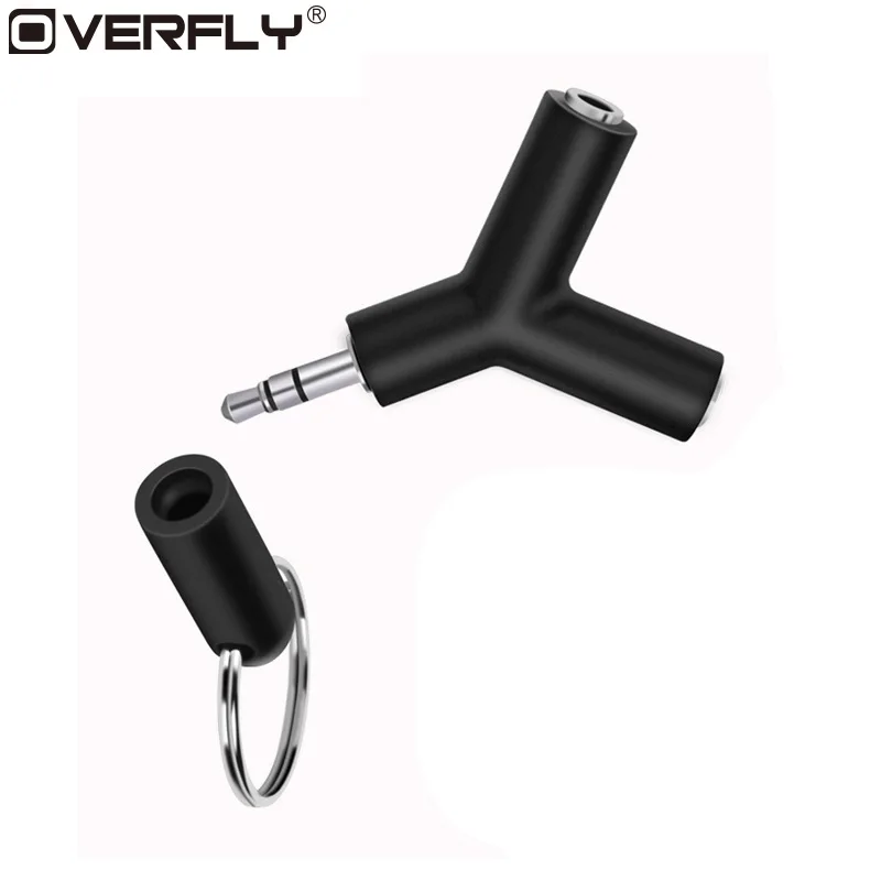 Overfly 3 5 мм адаптер для наушников двойной разъем стерео Разветвитель ПК/MP3 Смартфон